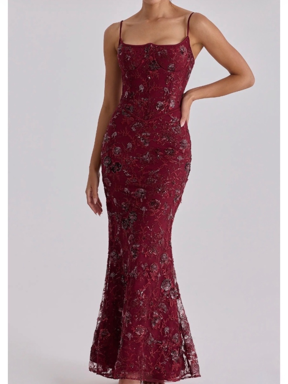 House of CB Burgundy Naima in bigger cup size